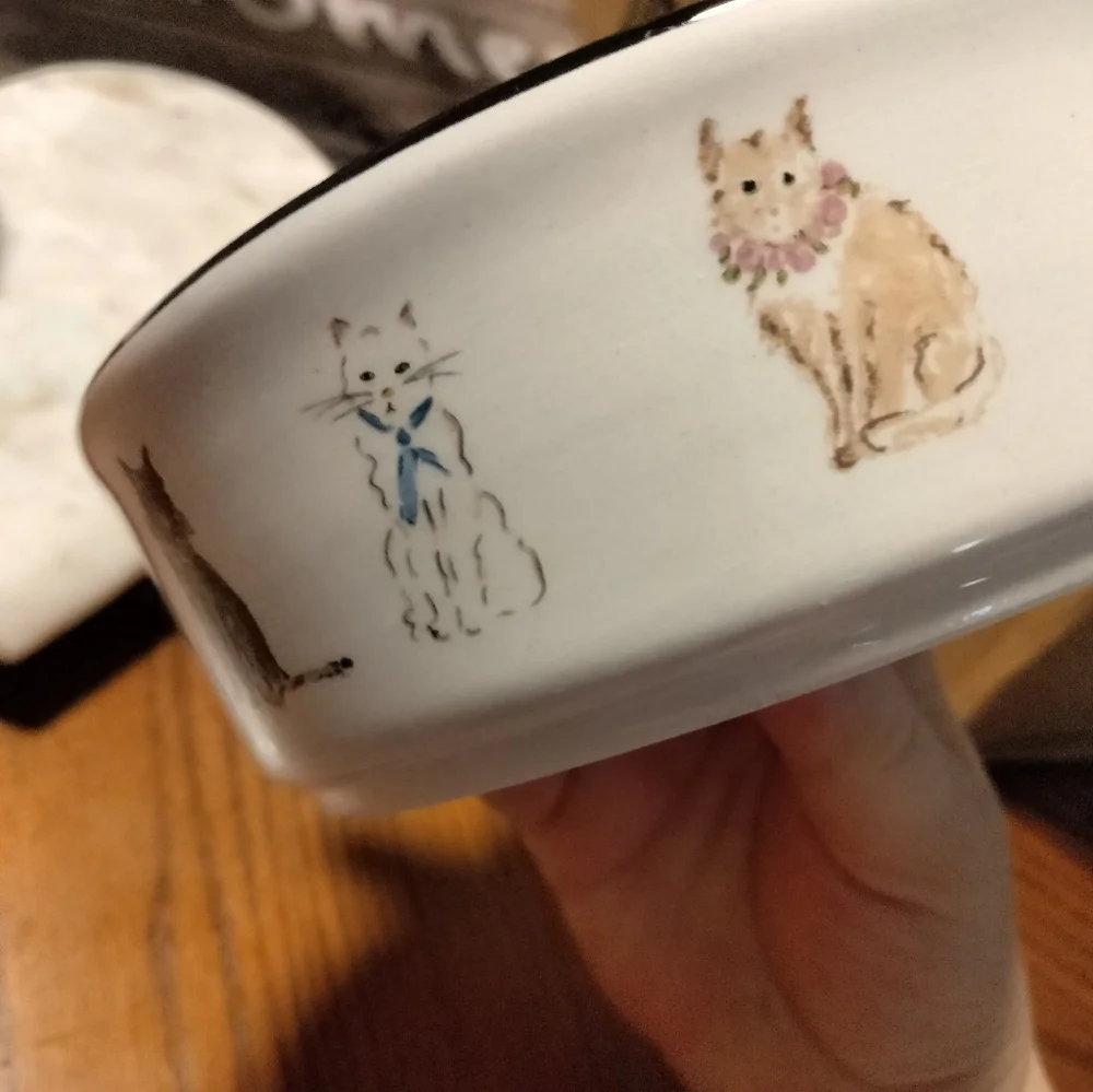 Cat ceramic bowls (2)